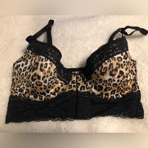 La SENZA Leopard and Black Lace Bra